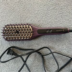 Remington 2-in-1 Heated Straightening Brush, Purple